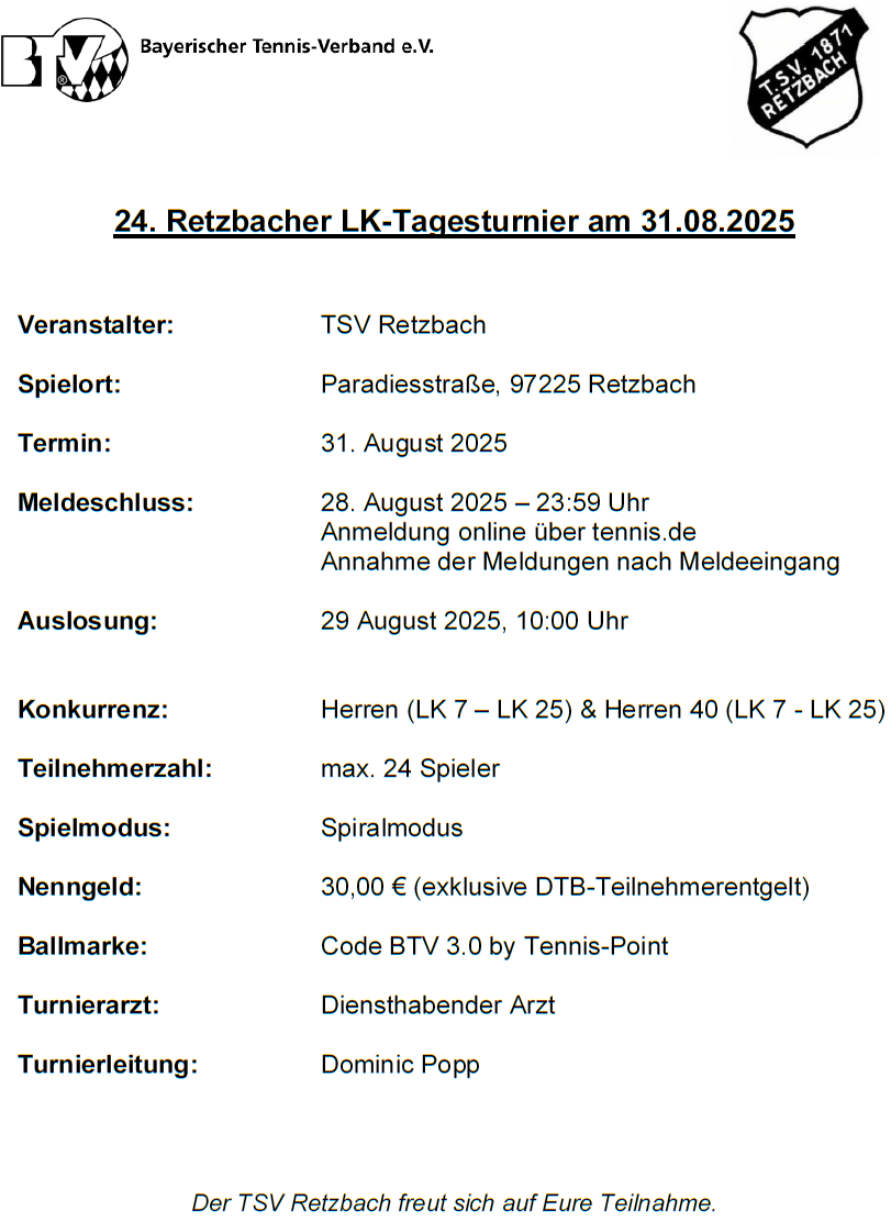 Retzbacher LK Turnier 2025